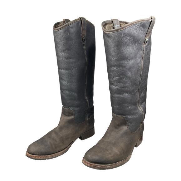 Frye Women’s Melissa Button Shearling Lined Lug Sole Riding Boot Size US 9.5 - Picture 6 of 14